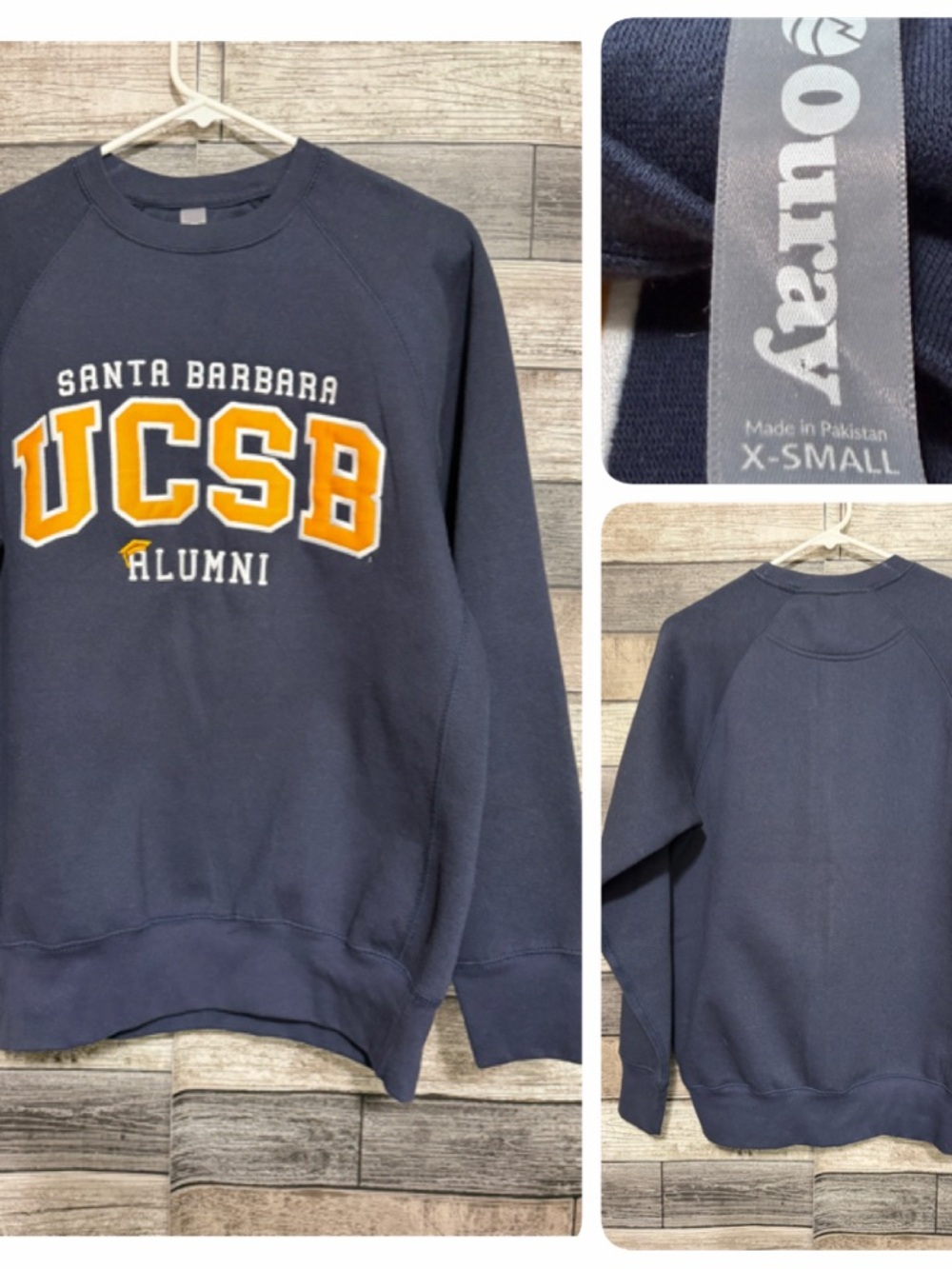 Ouray Santa Barbara UCSB Alumni Sweatshirt Size XS Blue Fleece Pullover Crewneck